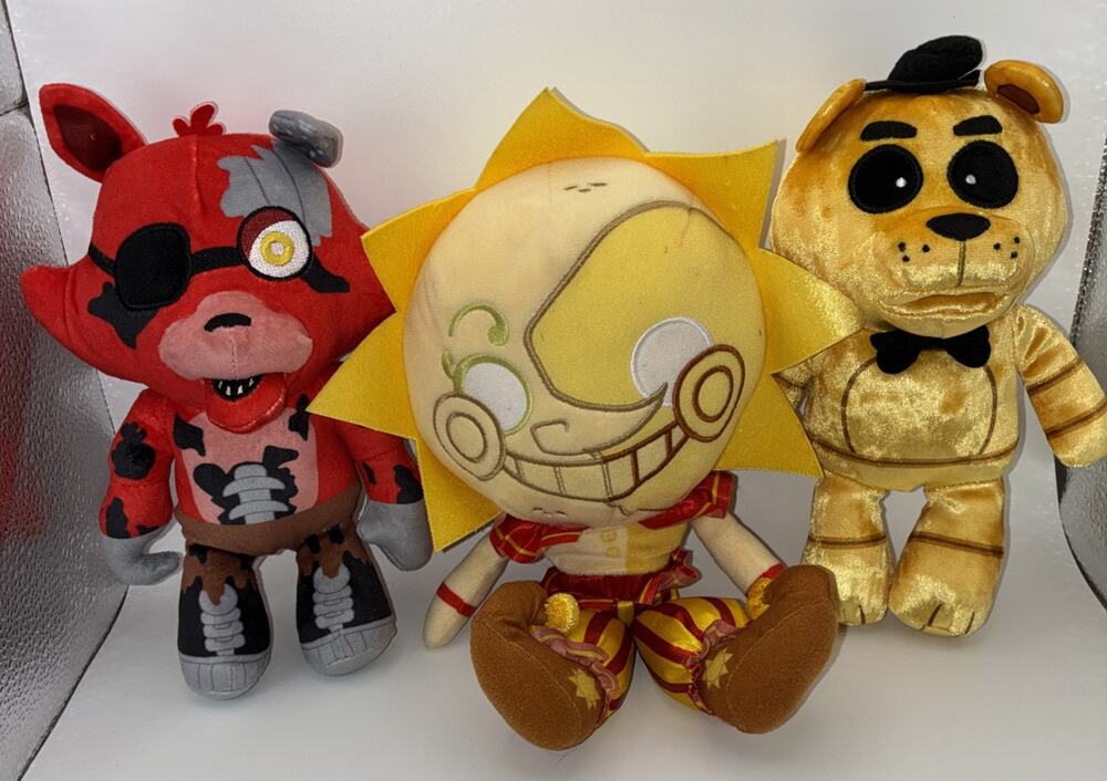 Five Nights At Freddy’s Lot Of 5 Foxy Red Security Breach Sun Golden Freddy